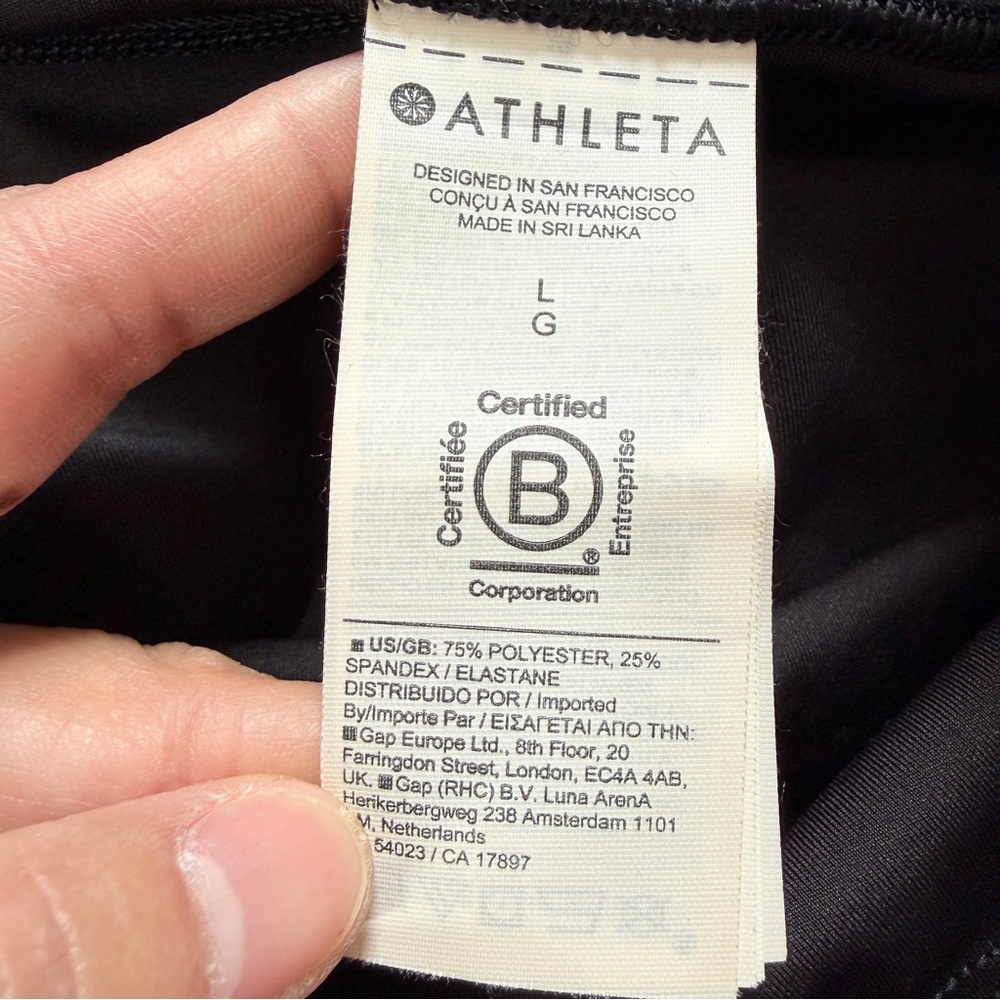 Athleta Women’s Ultimate Stash Colorblock 7/8 Craft Tight in Black L - Picture 9 of 13